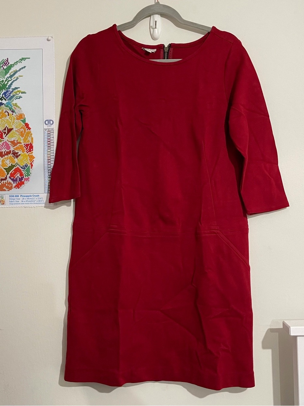 Talbots Ruby Red Midi Sheath Dress